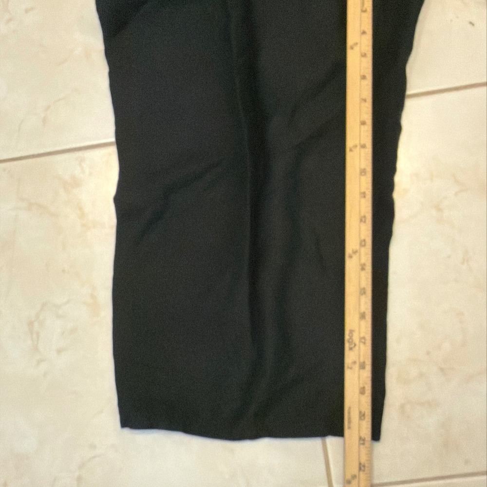 Eileen Fisher Black Linen Blend V Neck Short Sleeve Pants Jumpsuit - Picture 11 of 13